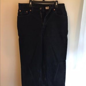 Black Levi’s 512 size 12 with fringe on bottom